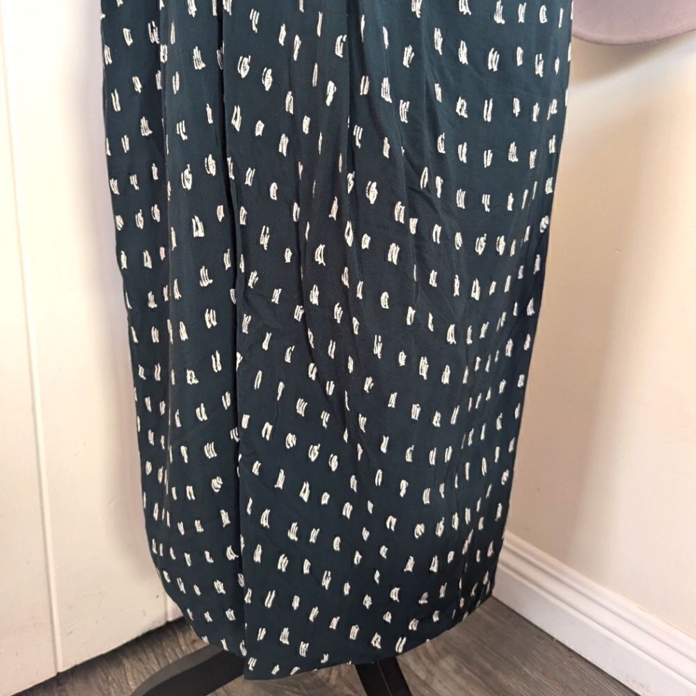 MM Lafleur 4 Tulip Green White Polka Dot Skirt Retro Whimsigoth Dark Feminine - Picture 4 of 8